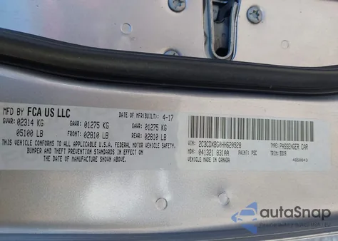 2017 Dodge Charger Se Rwd from USA, damaged, VIN 2C3CDXBG0HH620928